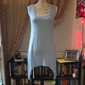 Light Blue Flow Tunic Tank Dress
